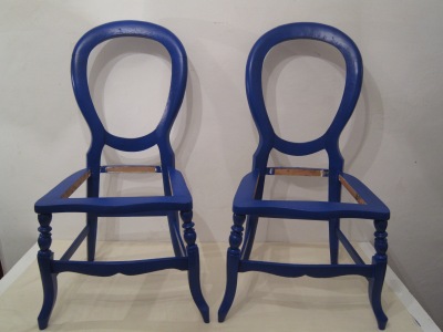 Las sillas una vez pintadas